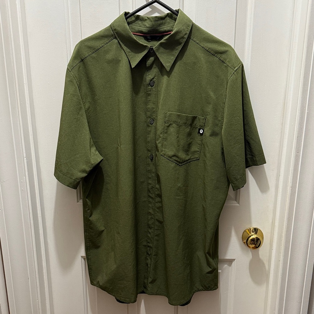 Marmot Olive Green Coolfit Button Down